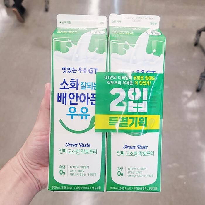 [에이알비티] 남양 맛있는 우유 GT 소화 잘되는 배안아픈 우유 진짜 고소한 락토프리 900ml x 2개 89868