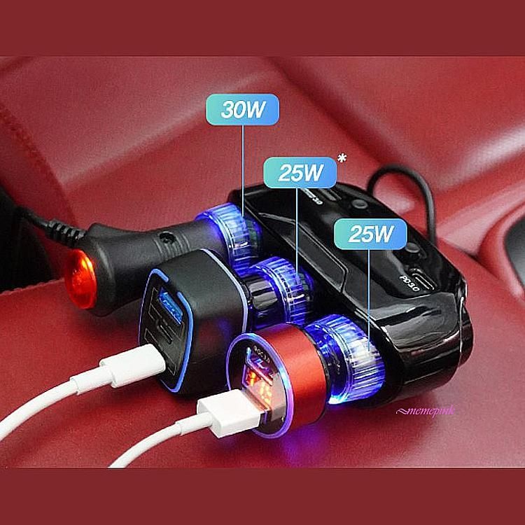 시거잭 충전기 usb 차량용 시가잭 허브 램프 고속 무선 급속 초고속 c타입 듀얼 핸드폰 전압fgh558