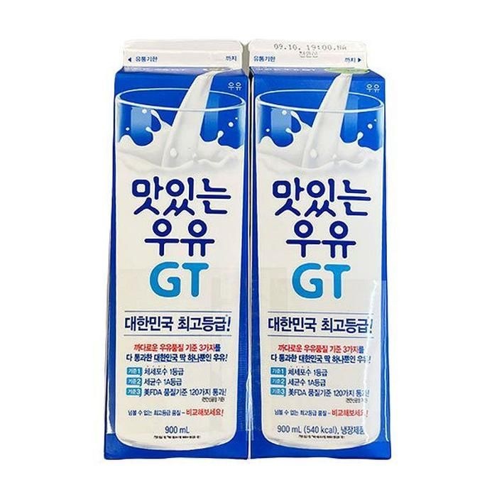 [에이알비티] [남양] 맛있는 우유 GT 900ml2 x 2개 45808