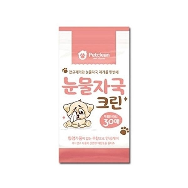 펫크린 애견 눈물자국크린 물티슈 30매 3개-W04A769