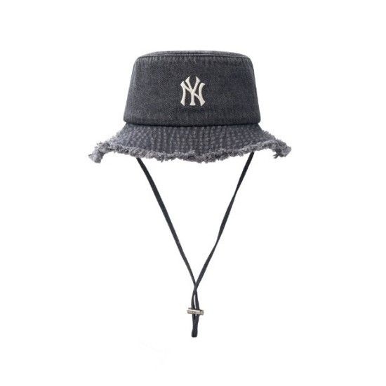 MLB모자 JQT 3AHTD025N-50GRS 컬러 데님 사파리 버킷햇 뉴욕양키스
