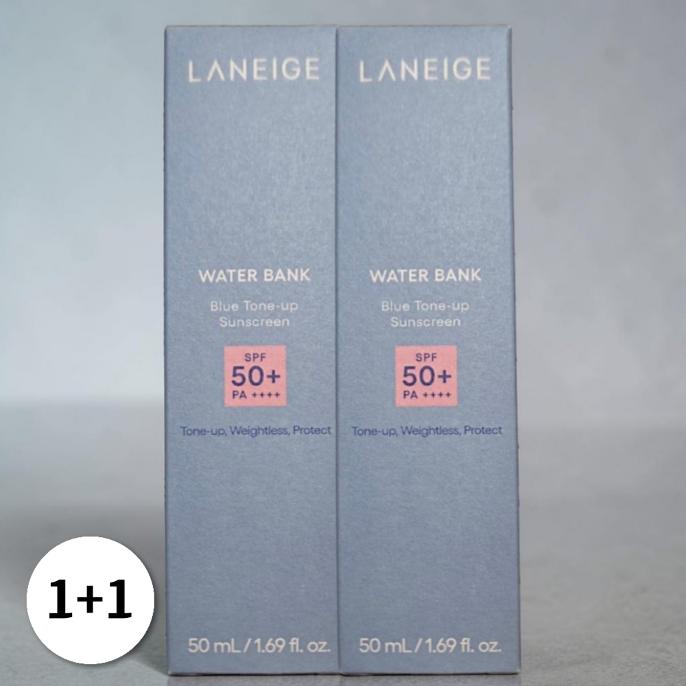 [1+1] 라네즈 워터뱅크 블루 톤업 선크림 50ml 2개