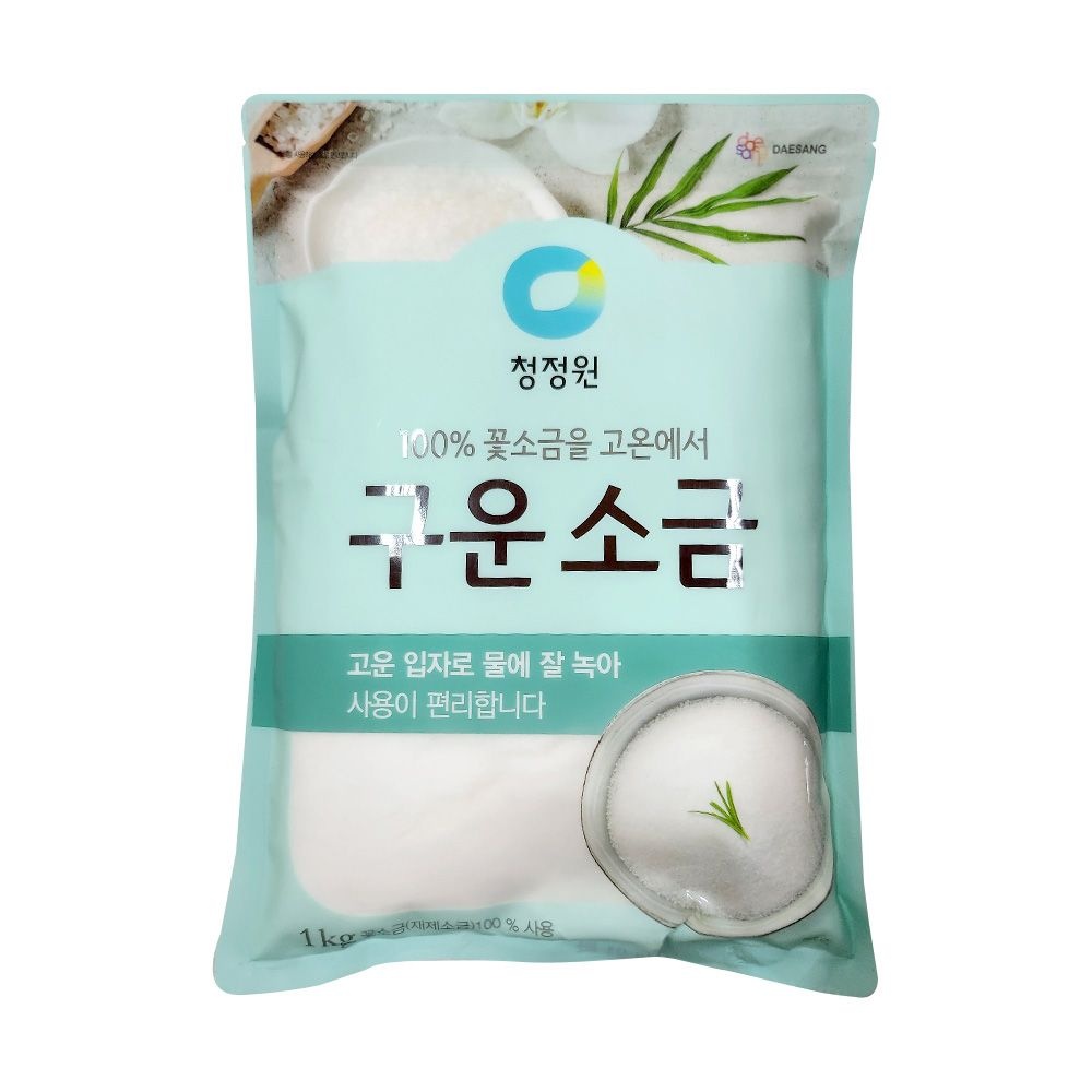 청정원 구운소금 1kg 대용량 깨끗한 천일염 무침 구이