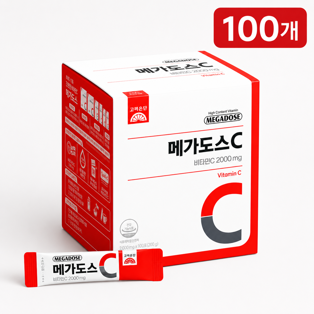 고려은단 메가도스C 비타민C 2000mg 100포 X 1개 화목드림