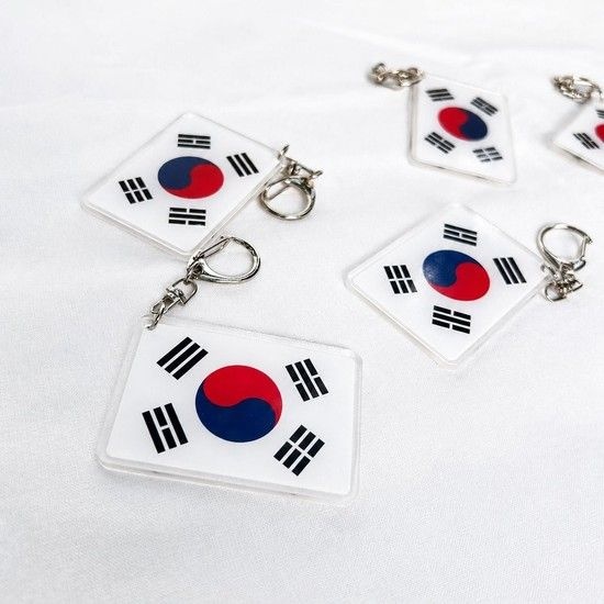 아크릴 태극기 열쇠고리 대한민국 국기 키링 국경절 광복절 학교 기념 삼일절 제헌절 선물