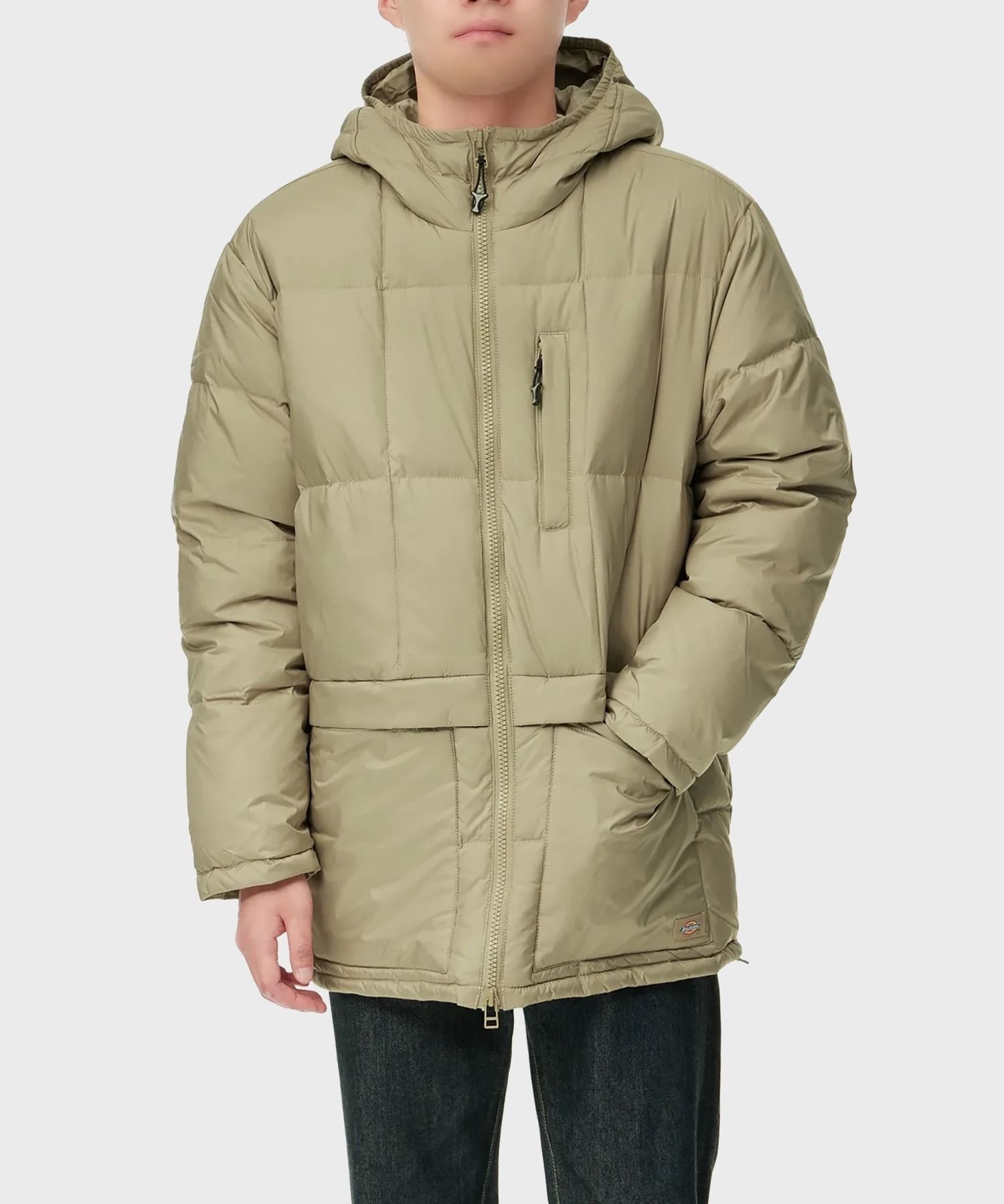 디키즈 커버 힙 후디드 릴렉스드 롱 점퍼 Desert Sand 겨울아우터 오리털패딩 2797266