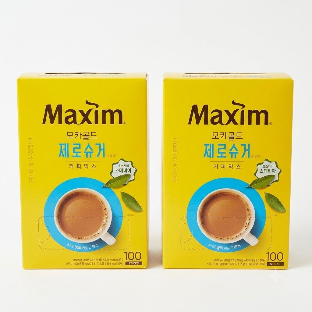 맥심 모카골드 제로슈거 커피믹스 스테비아 100Tx2개