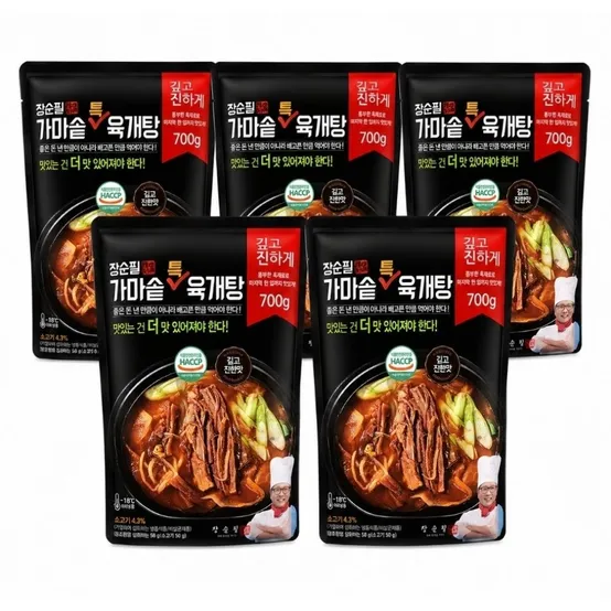 장순필 가마솥 특육개탕 특육개장 700g 5봉