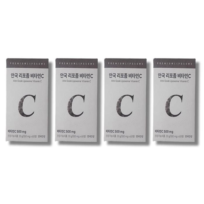 안국건강 리포좀 비타민C 550mg x 60정 4박스