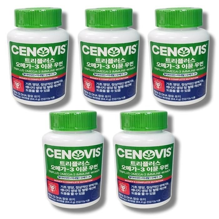 세노비스 트리플러스 오메가3 이뮨 우먼 1180mg x 80캡슐 5통