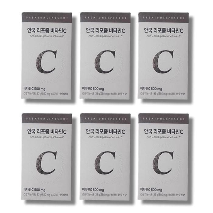 안국건강 리포좀 비타민C 550mg x 60정 6박스