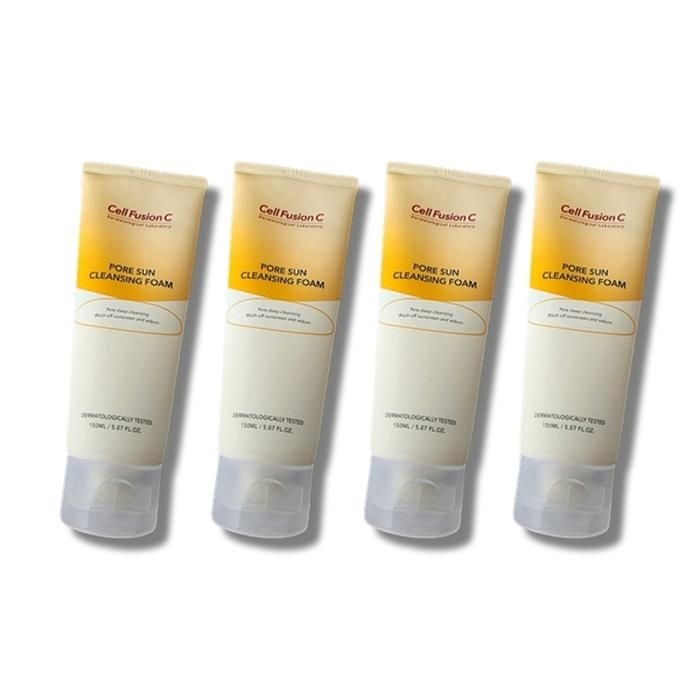 [보리담다] 셀퓨전씨 포어 썬 클렌징 폼 150ml 4개
