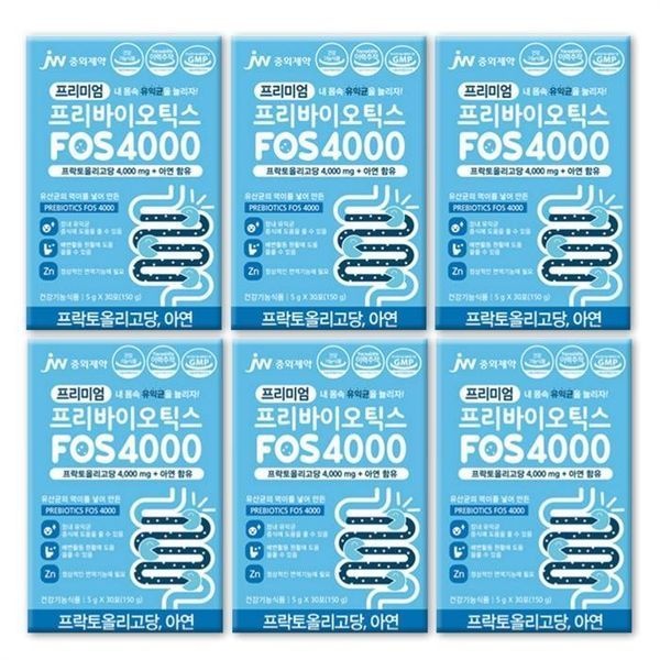 [하프클럽]중외제약 프리바이오틱스 FOS 4000 30포 x 6박스 SJ
