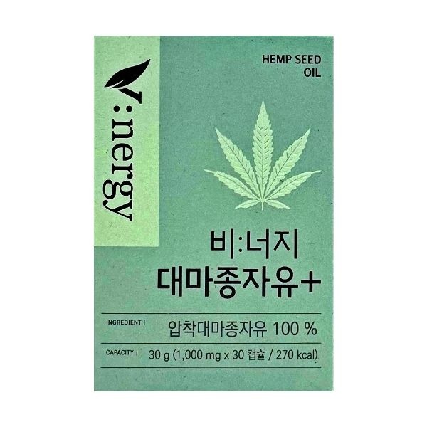 휴럼 비너지 대마종자유 플러스 1000mg x 30캡슐 1개 -AO-