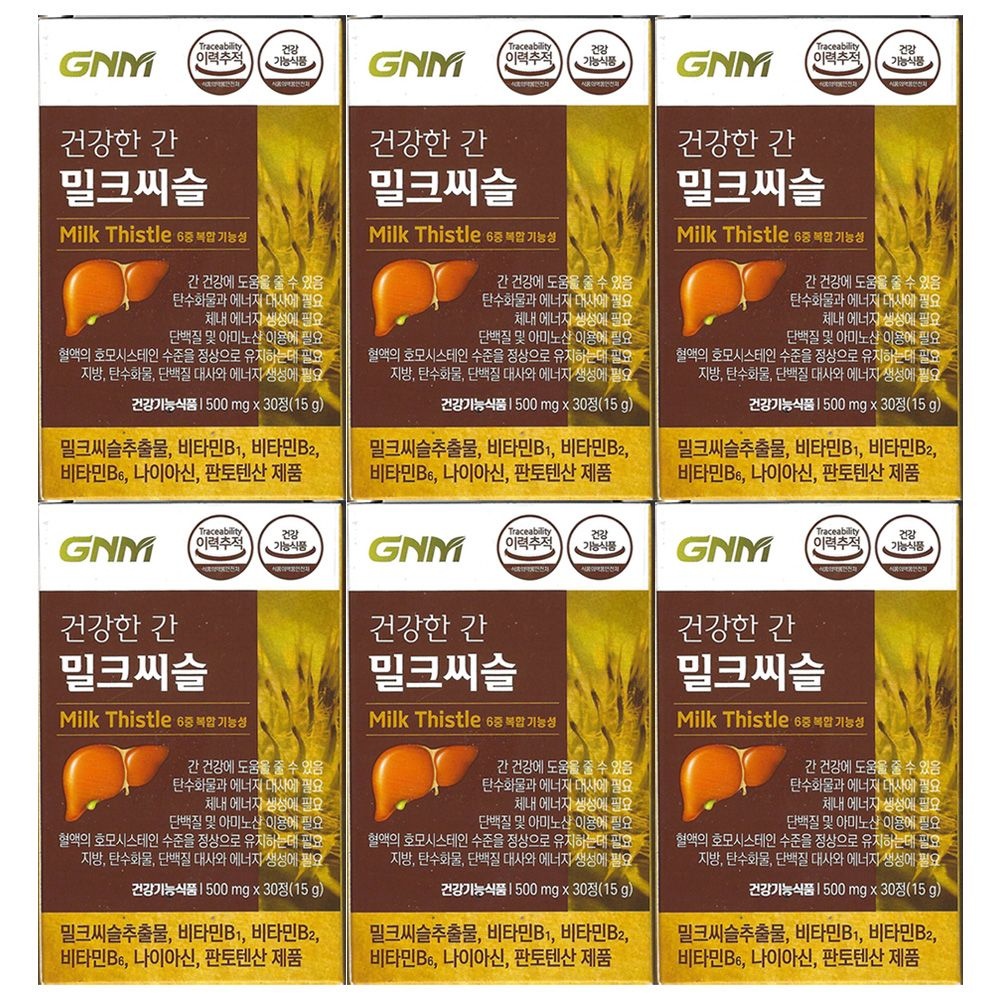 GNM자연의품격 건강한 간 밀크씨슬 500mg x 30정 x 6개 / 써클