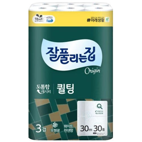 잘풀리는집 퀼팅 오리지날 3겹데코 30m 30롤
