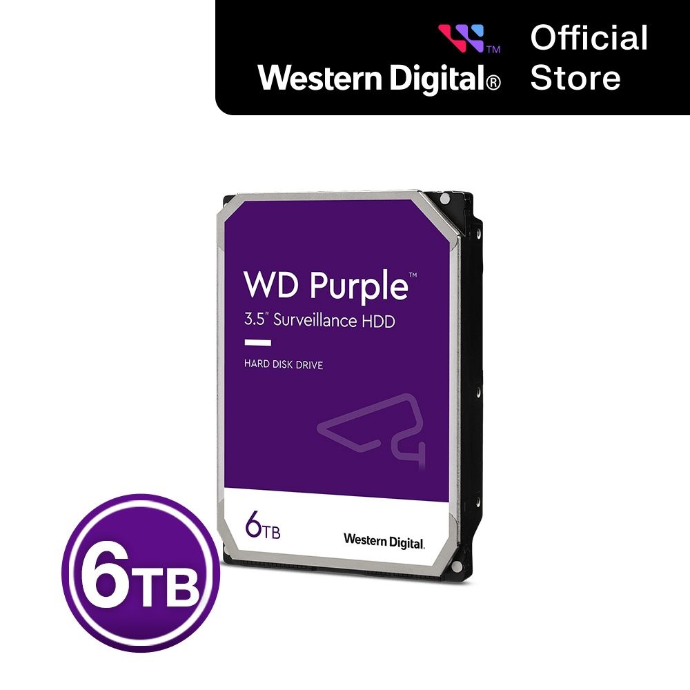 웨스턴디지털 [WD공식스토어/CMR방식] WD PURPLE 6TB HDD WD64PURZ 하드디스크 [우체국택배]