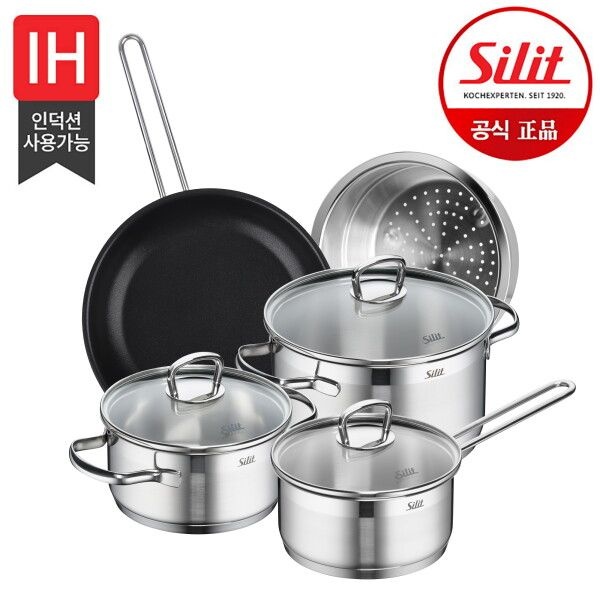 실리트 실리트 [실리트] 롬바르디아 냄비,후라이팬  5종 세트(16편수+16L+20H+FP24+찜기)