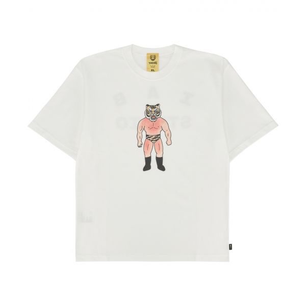 [정품아닐시3배보상] 아이앱 스튜디오 x 기아 타이거즈 타이거 마스크 티셔츠 화이트 IAB Studio x KIA TIGERS Tiger Mask T-