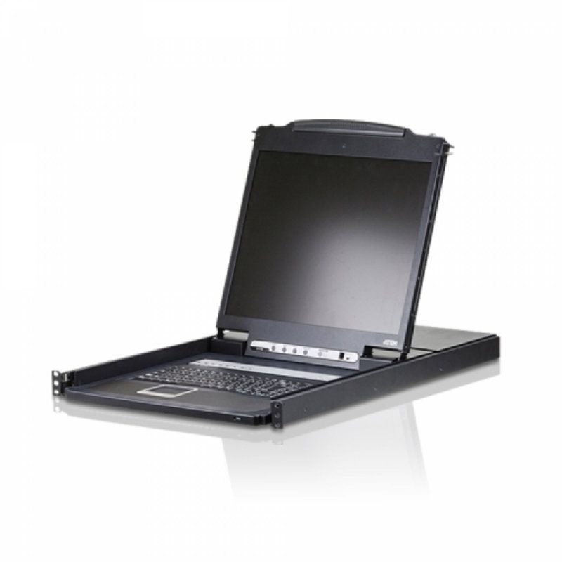 [온누리7%혜택][ATEN] CL3108NX 8-포트 숏뎁스 PS/2-USB VGA 싱글레일 와이드스크린 LCD KVM 스위치