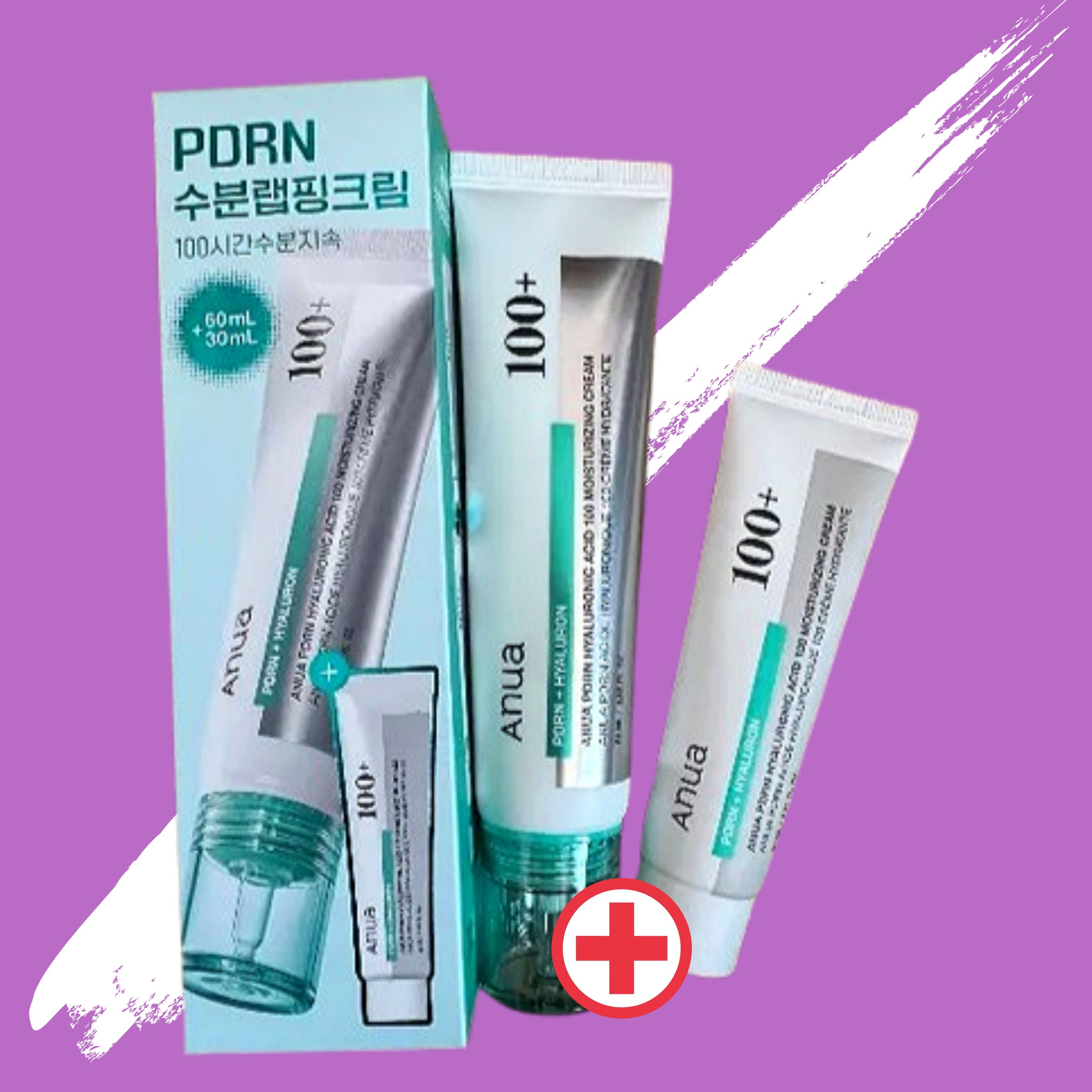 아누아 PDRN 피디알엔 수분 크림 히알루론산 100 60ml+30ml (Lkn)
