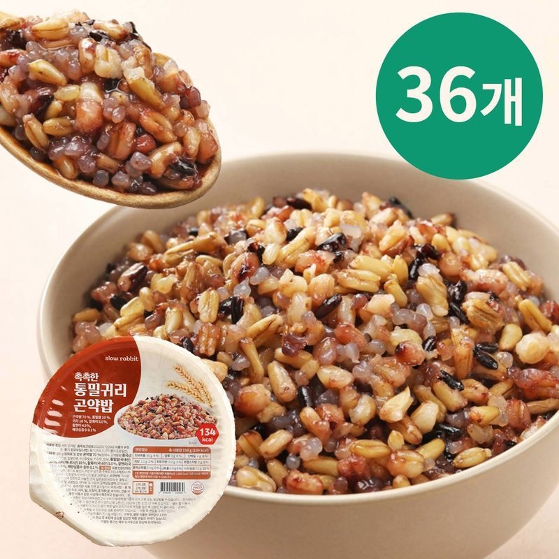 슬로우래빗 촉촉한 통밀귀리 곤약밥 150g 36개 134kcal