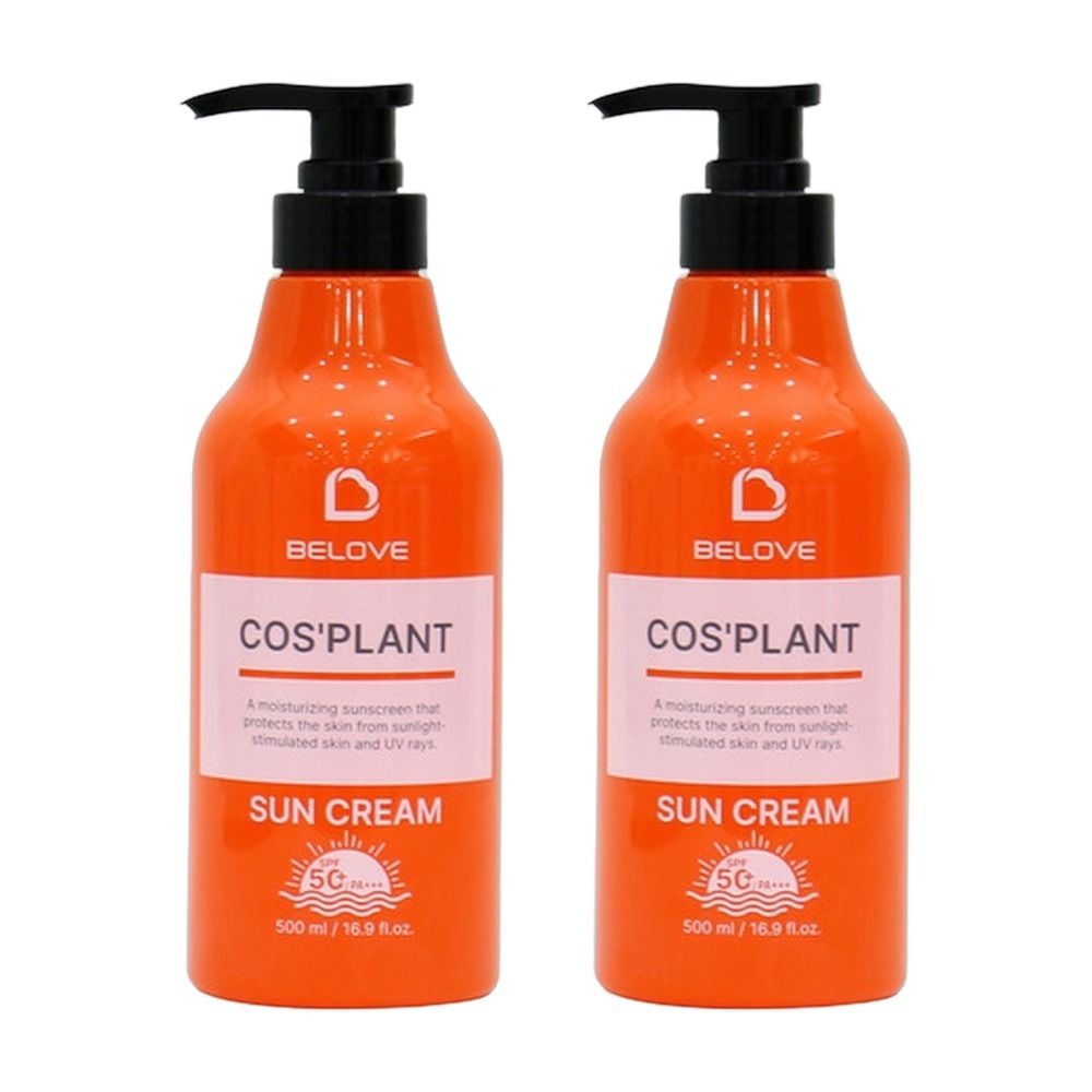 비러브 수분 코스플랜트 선크림 500ml 2개 저자극 유분기없는 촉촉한 순한 선크림