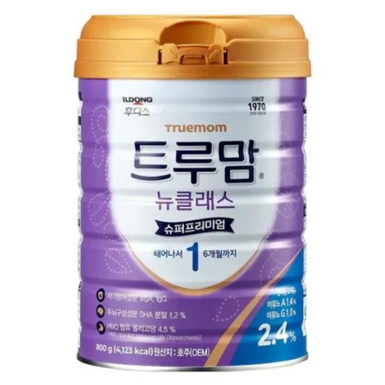 일동후디스 2024 NEW 트루맘 뉴클래스 슈퍼프리미엄 1단계 800g 2개