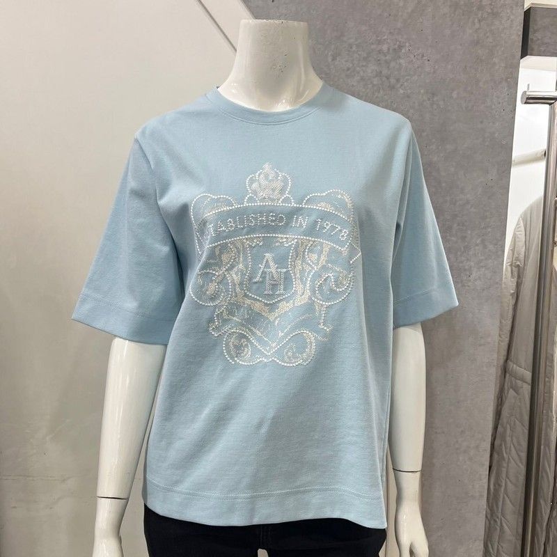 안지크 자수 로고 포인트 반팔 티셔츠 AI2TS5100SZ 783543