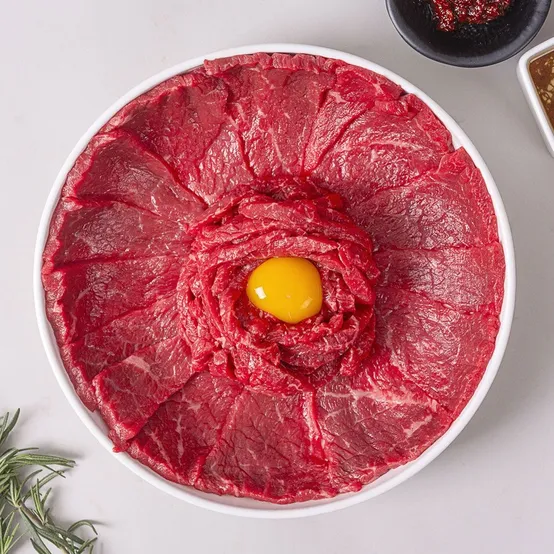 [딜크릿][열광한우]저지방 한우 육회 200g+육사시미 200g 세트