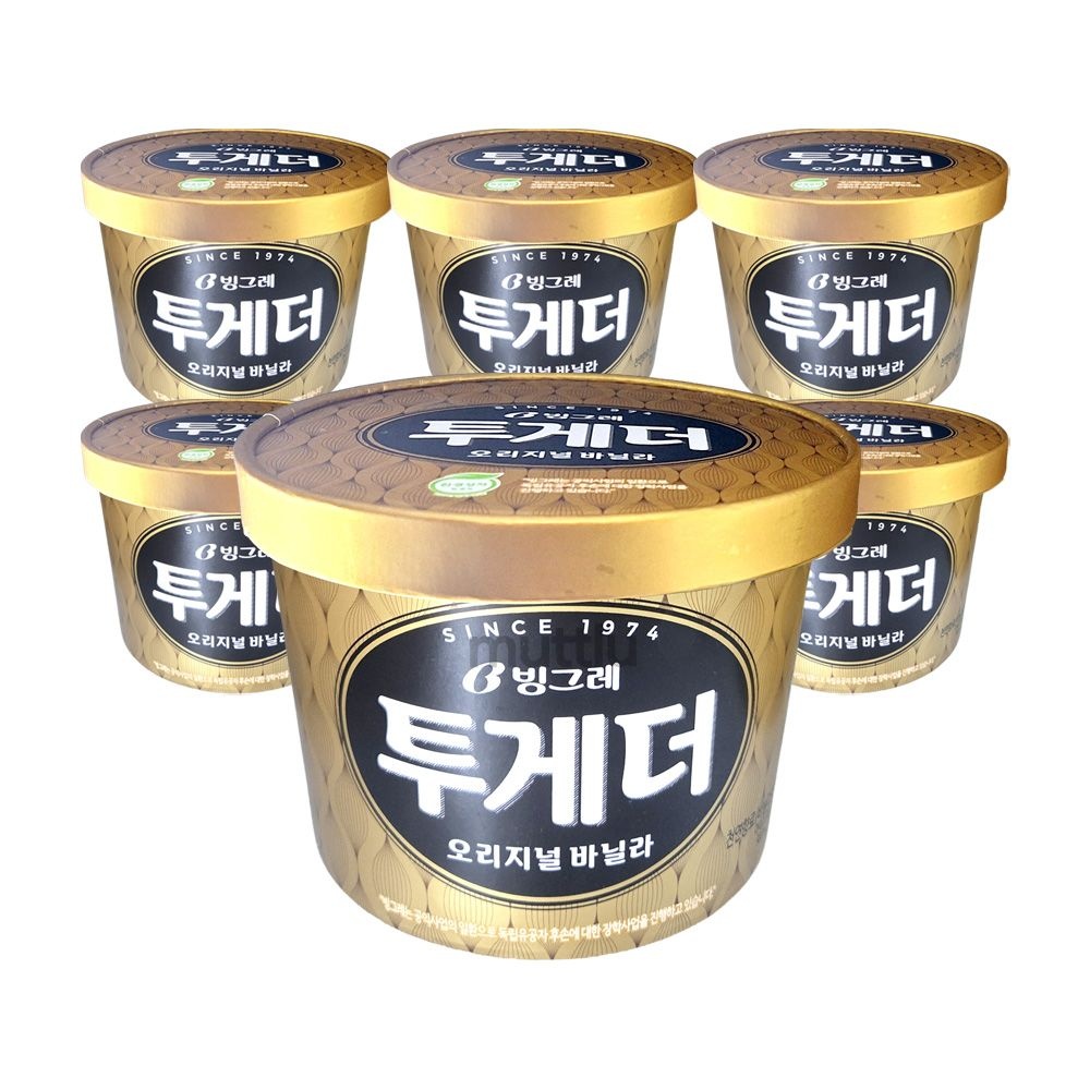 하이파이브투게더 빙그레 투게더 오리지널 바닐라 아이스크림 900ml 6개