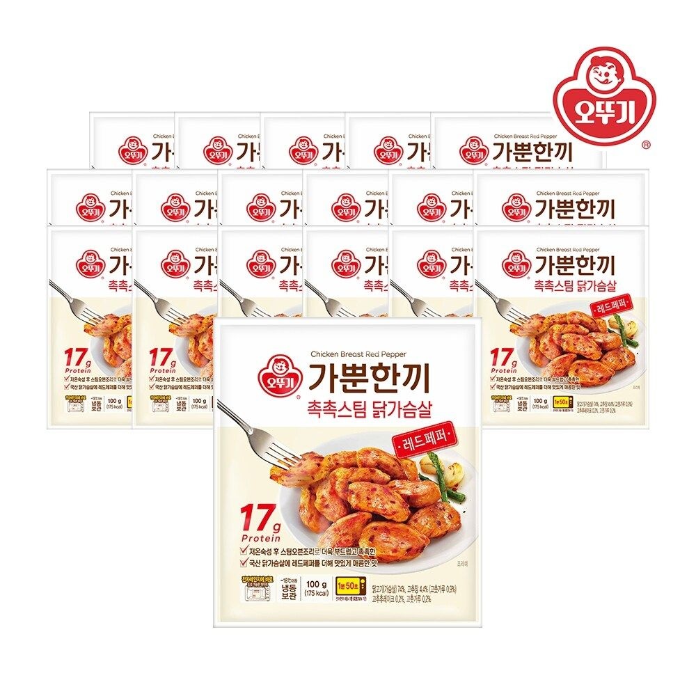 [오뚜기] 가뿐한끼 촉촉스팀 닭가슴살 레드페퍼 100g x 20개