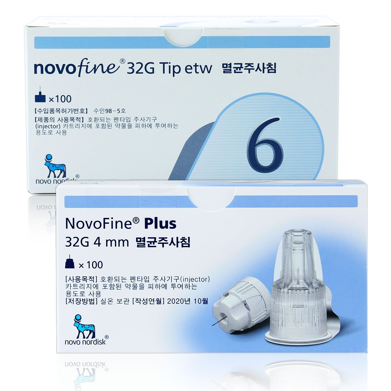 [오늘출발] 노보파인 플러스 인슐린 펜니들 32G 4mm 6mm 100입 NovoFine 멸균 주사침 주사기 시린지 주사바늘