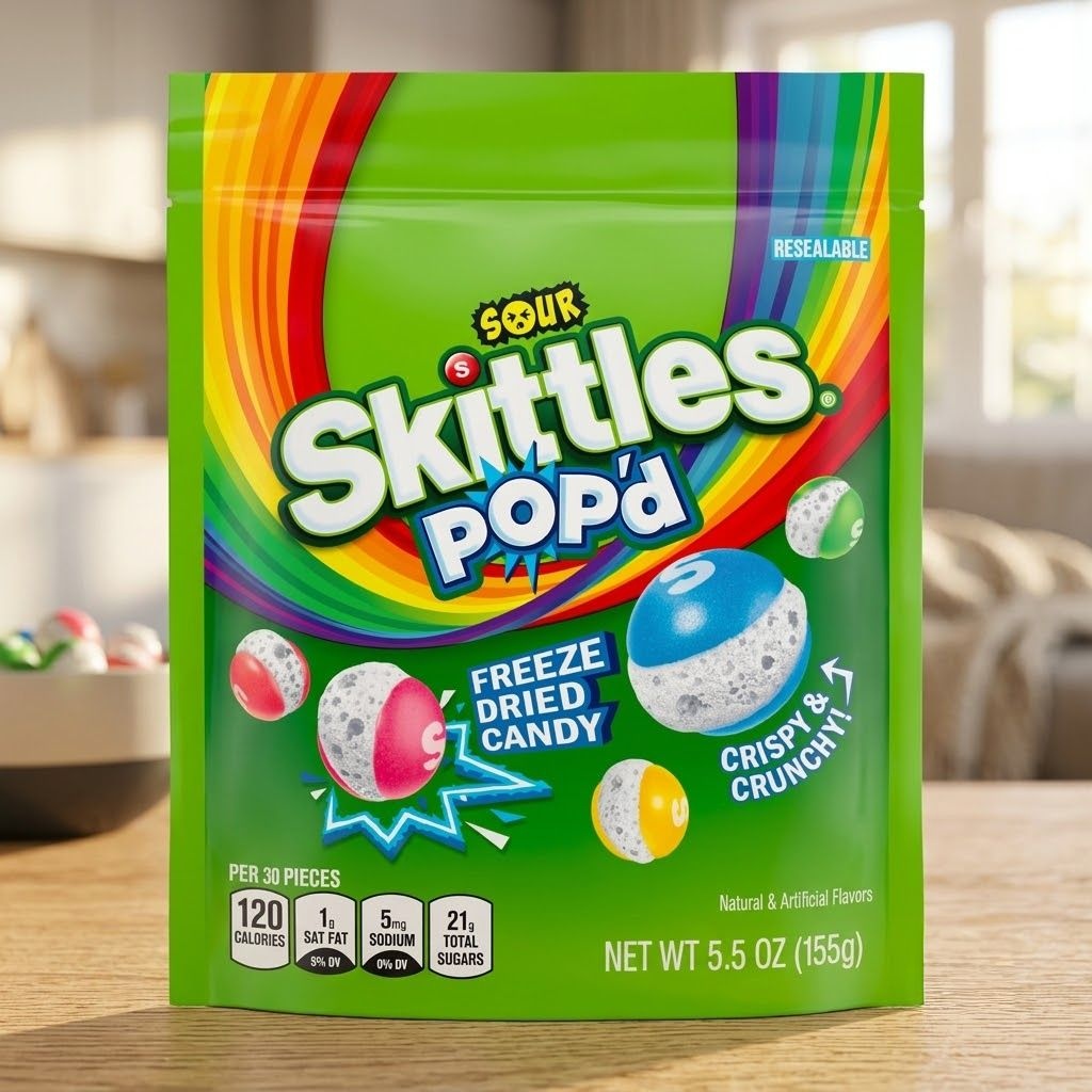 SKITTLES POPD 스키틀즈 팝드 사워 동결건조 캔디 155g