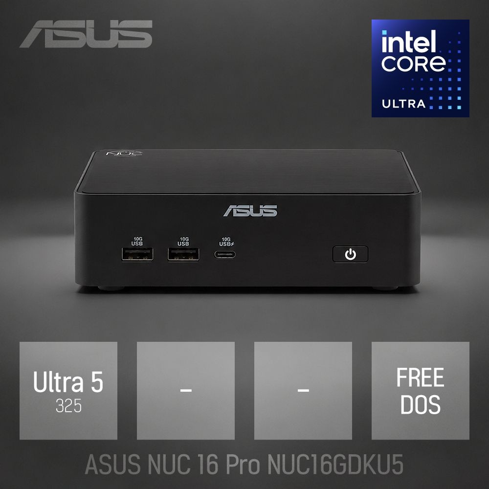ⓒ ASUS NUC 16 Pro NUC16GDKU5 [베어본] / 산업용 주식용 기업용 작고 가벼운 고성능 미니PC