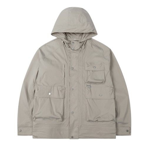 남성 S/S 후디드 크롭 윈드브레이커 점퍼 베이지 BN3SJP435BE