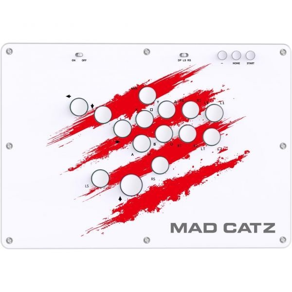 [해외] Mad Catz 머드캣츠 NEKOKO 레버리스 컨트롤러 아케콘 올 버튼 화이트 PC PS4 Switch 2 대응 국내 정규품 2년 보증 GAPCCAINWH00