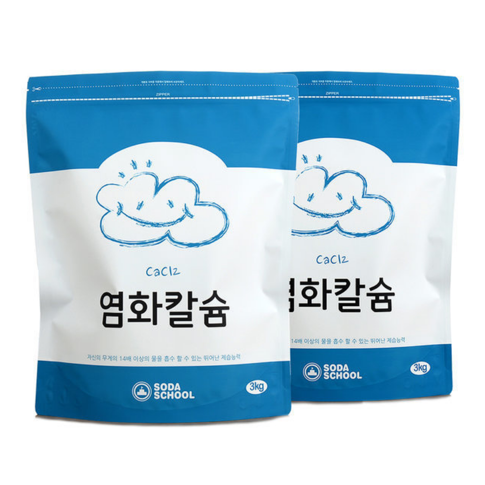 소다스쿨 리필용 구슬타입 염화칼슘 3kg, 2개