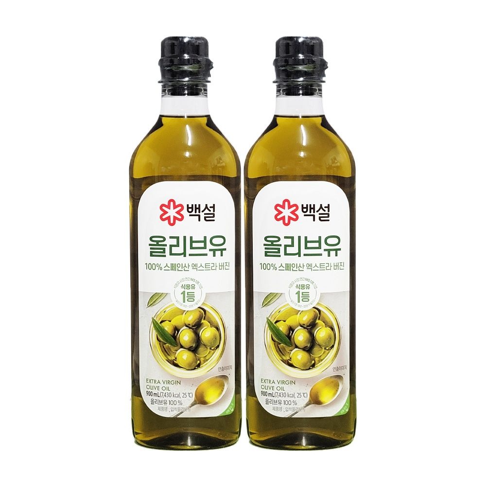 백설 압착 올리브유 900ml x 2개