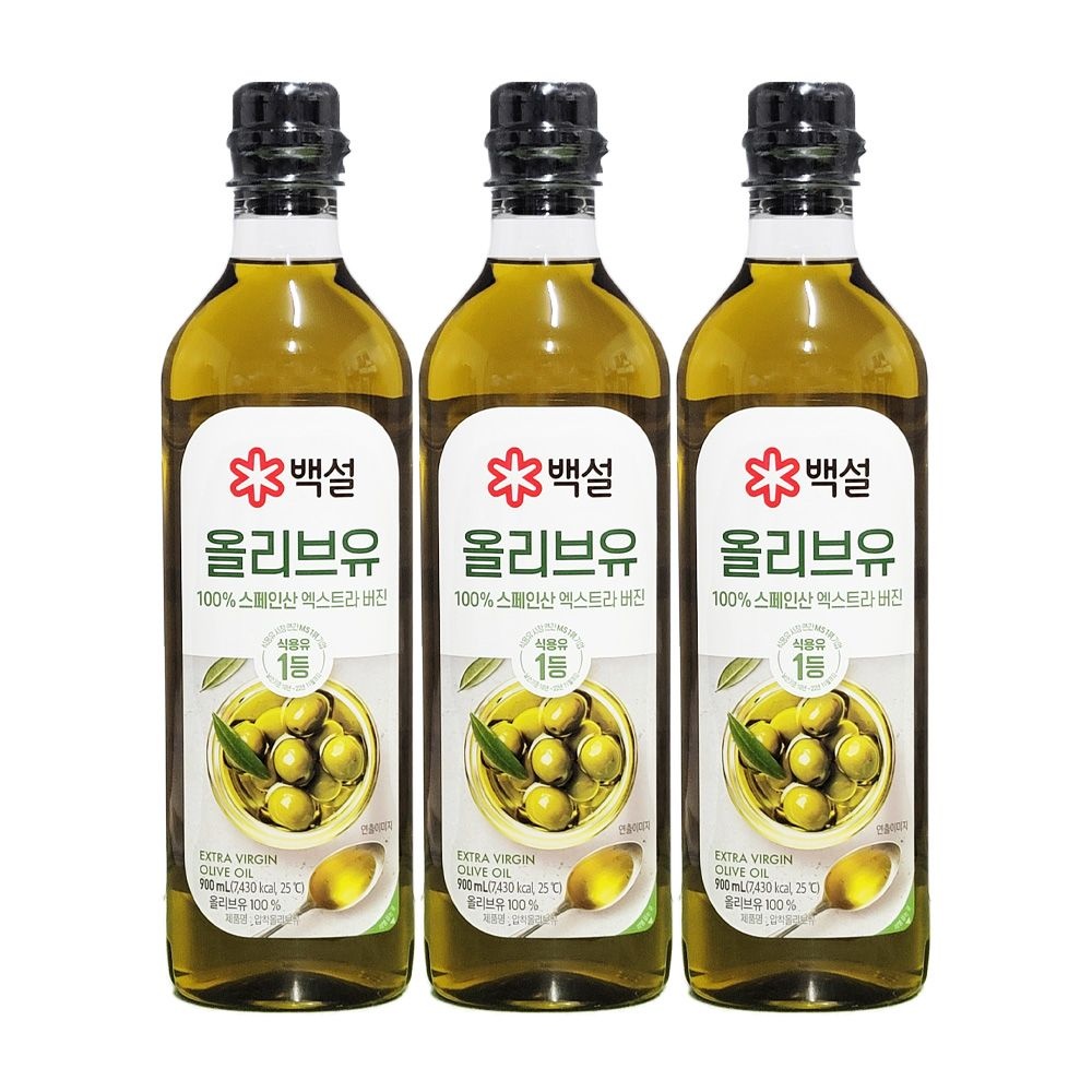 [오늘출발] 백설 압착 올리브유 900ml x 3개