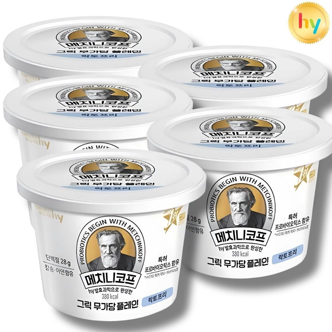 한국야쿠르트 메치니코프 그릭요거트 무가당플레인 400g (5개)