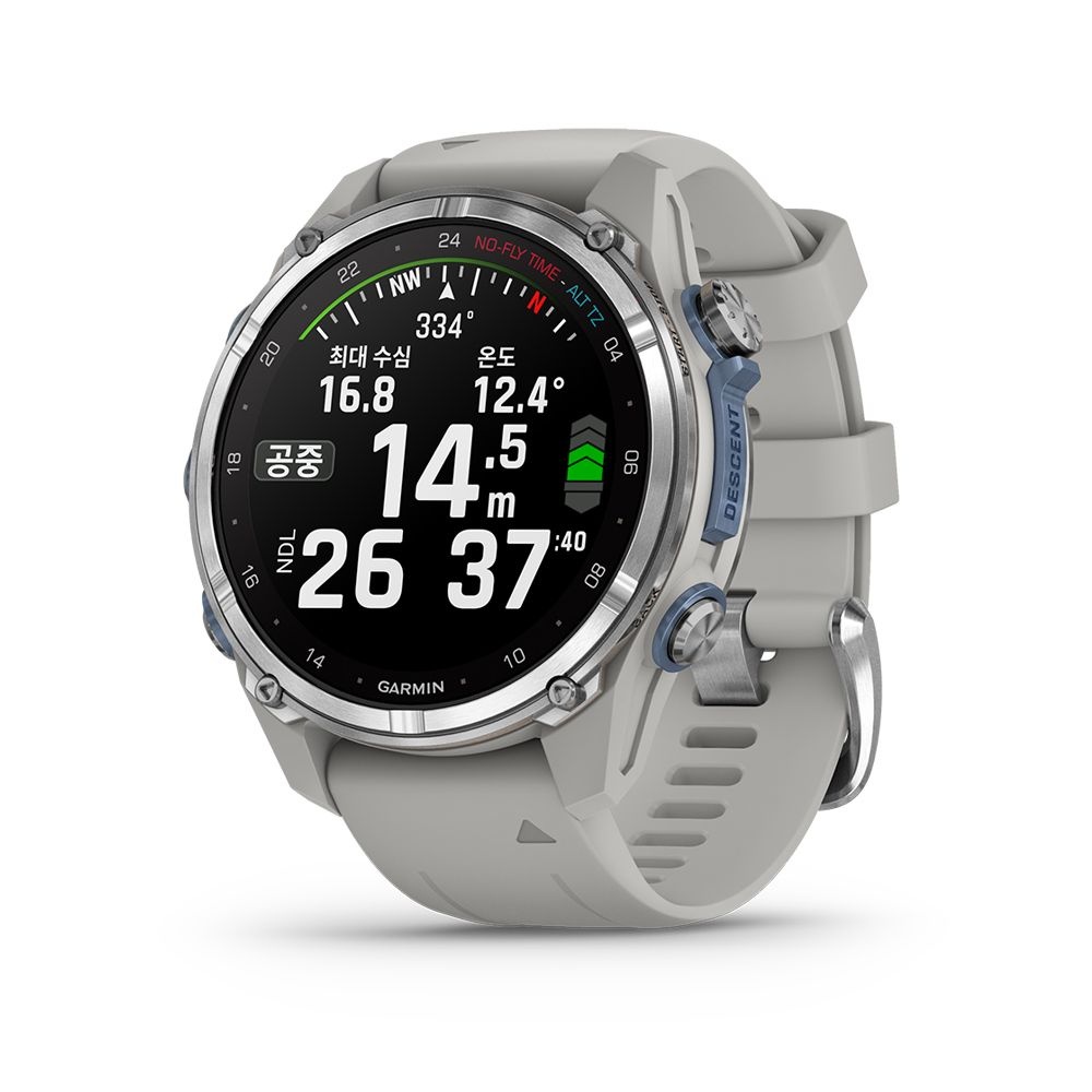 [롯데백화점] 가민 디센트 MK3 43mm 스테인레스스틸/프로그그레이 다이빙컴퓨터_0100285703