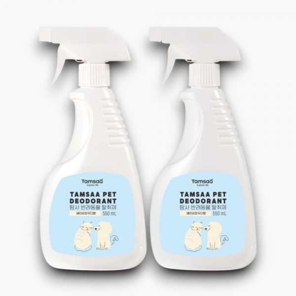 탐사 반려동물 탈취제 본품 베이비파우더향 550ml 2개
