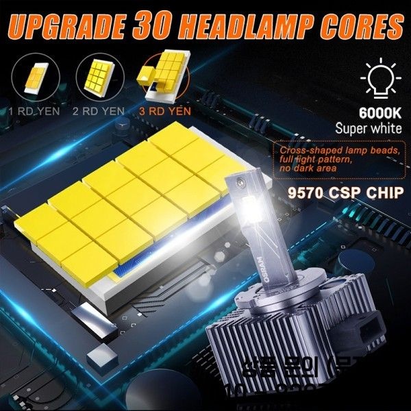 오스람 원래 D1S LED 자동차 헤드라이트 전구 CANbus 램프