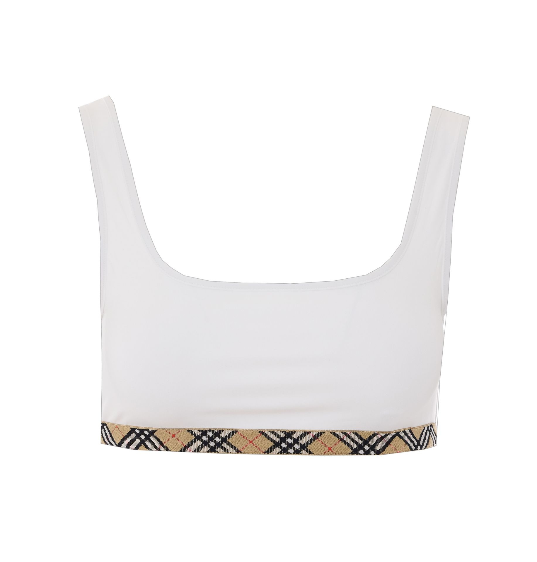 버버리 뷰티 26SS Burberry 화이트 stretch nylon 비키니 탑 8122495B7078