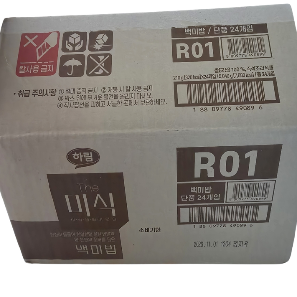 더미식 백미밥, 180g, 24개