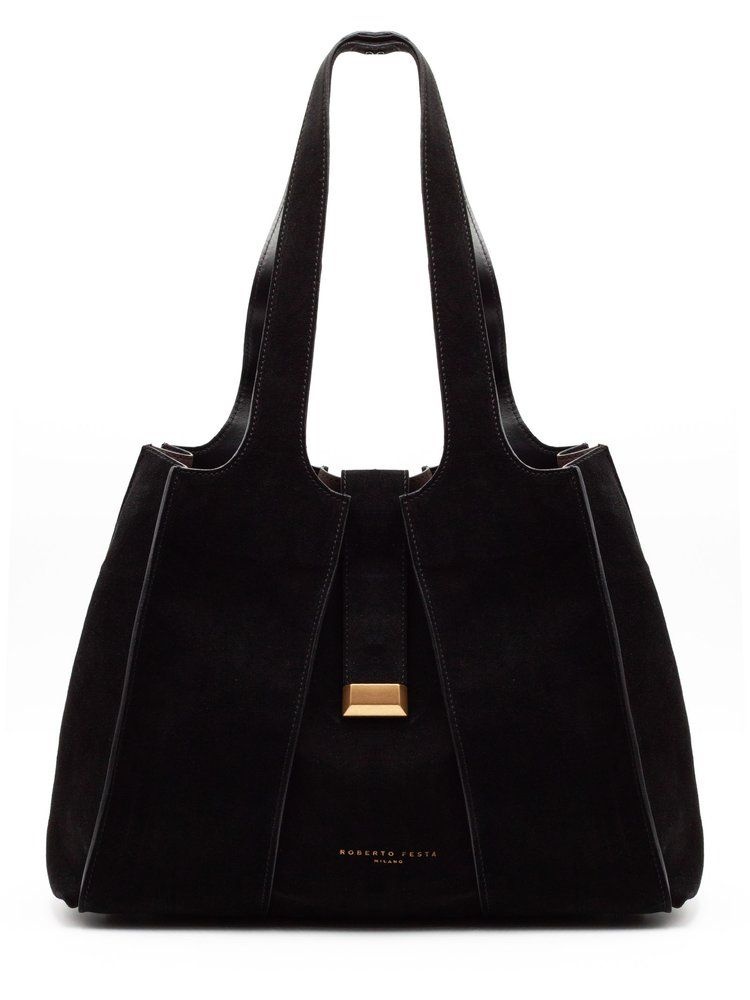 로베르토 페스타 ELOISE 쇼핑 백 인 블랙 CROSTA 레더 ELOISELIGHTNERO B0302247320