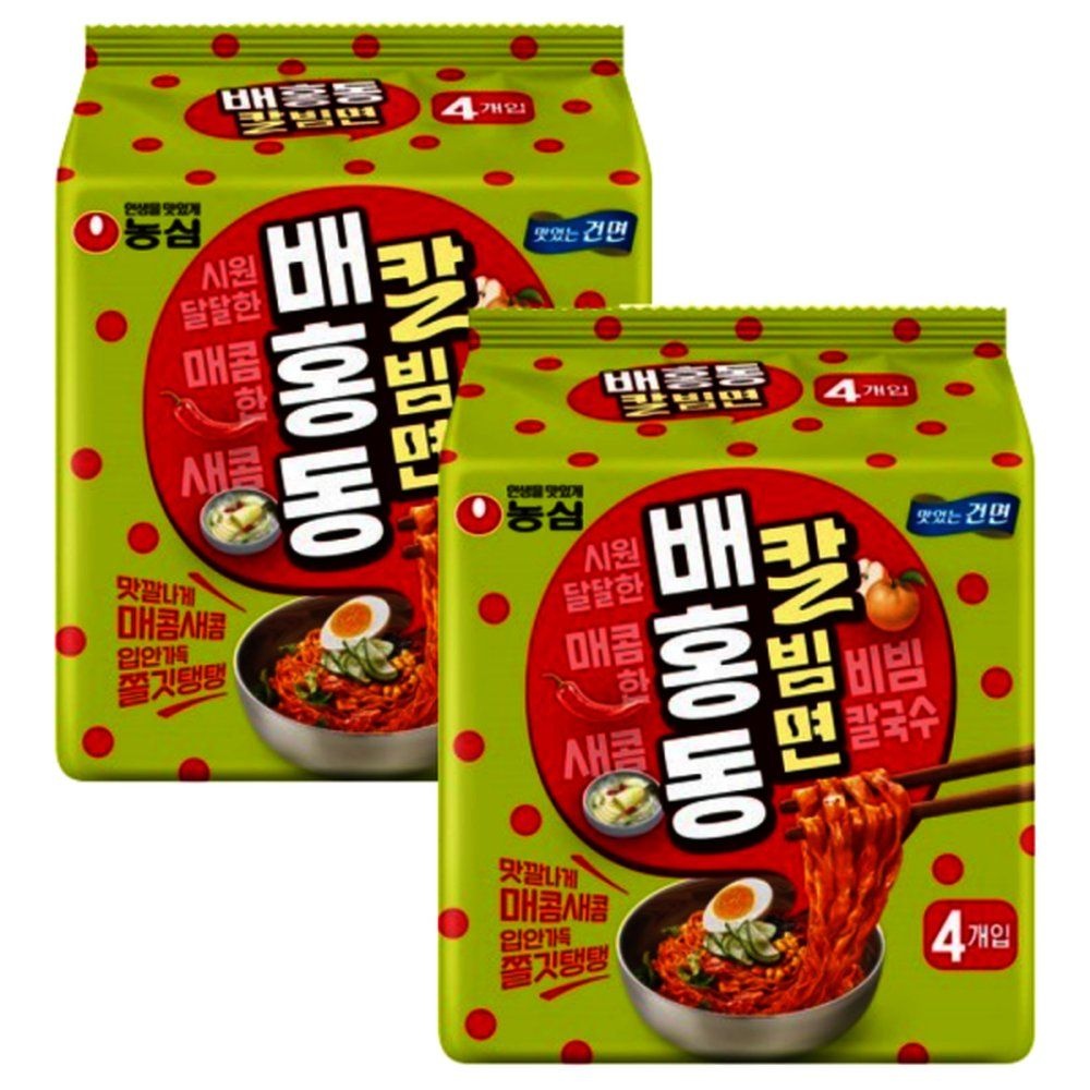 농심 배홍동 칼빔면 멀티128g 4개입 2개