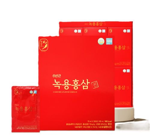 한삼수 6년근 녹용 홍삼 진 70ml x 30포 선물 세트