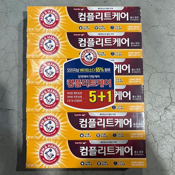암앤해머 컴플리트케어 치약 178g x 6입